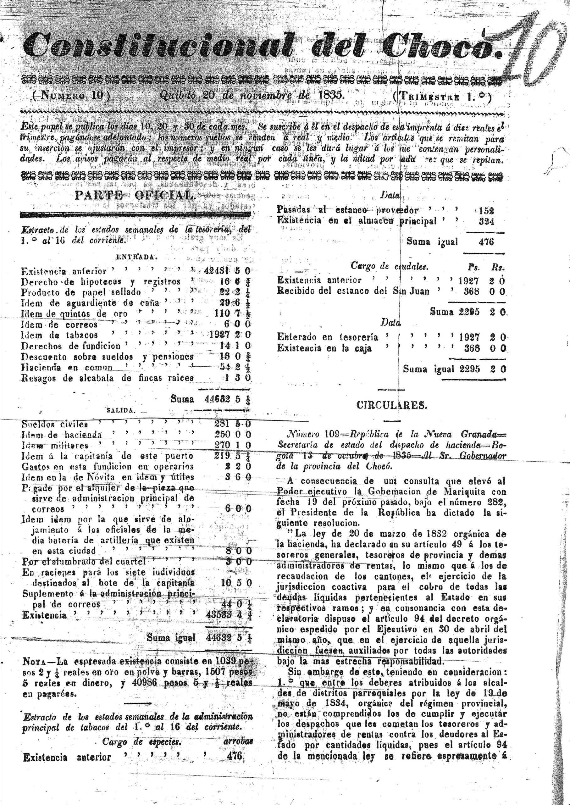 Constitucional del Chocó 1835