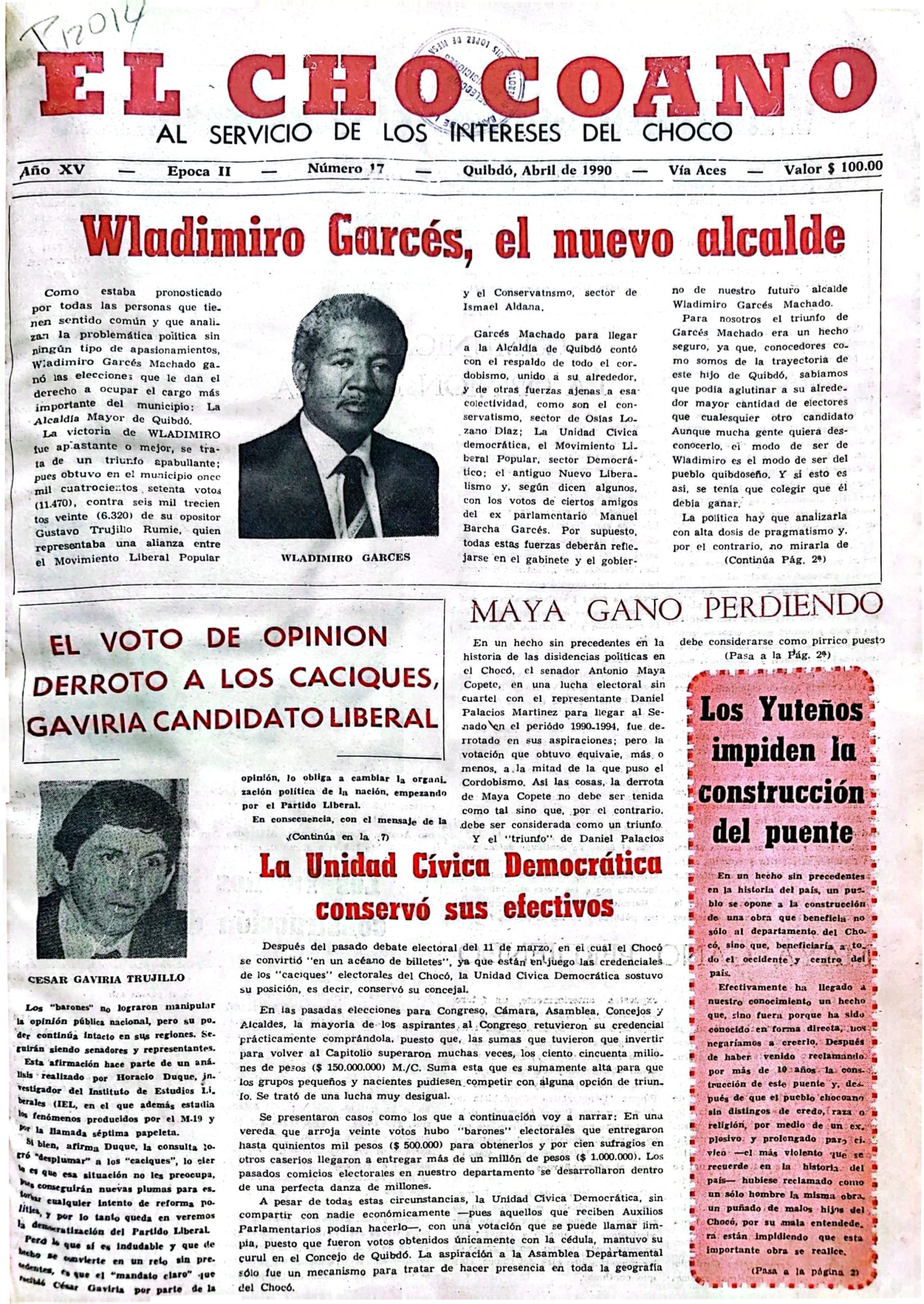 EL CHOCOANO 1899