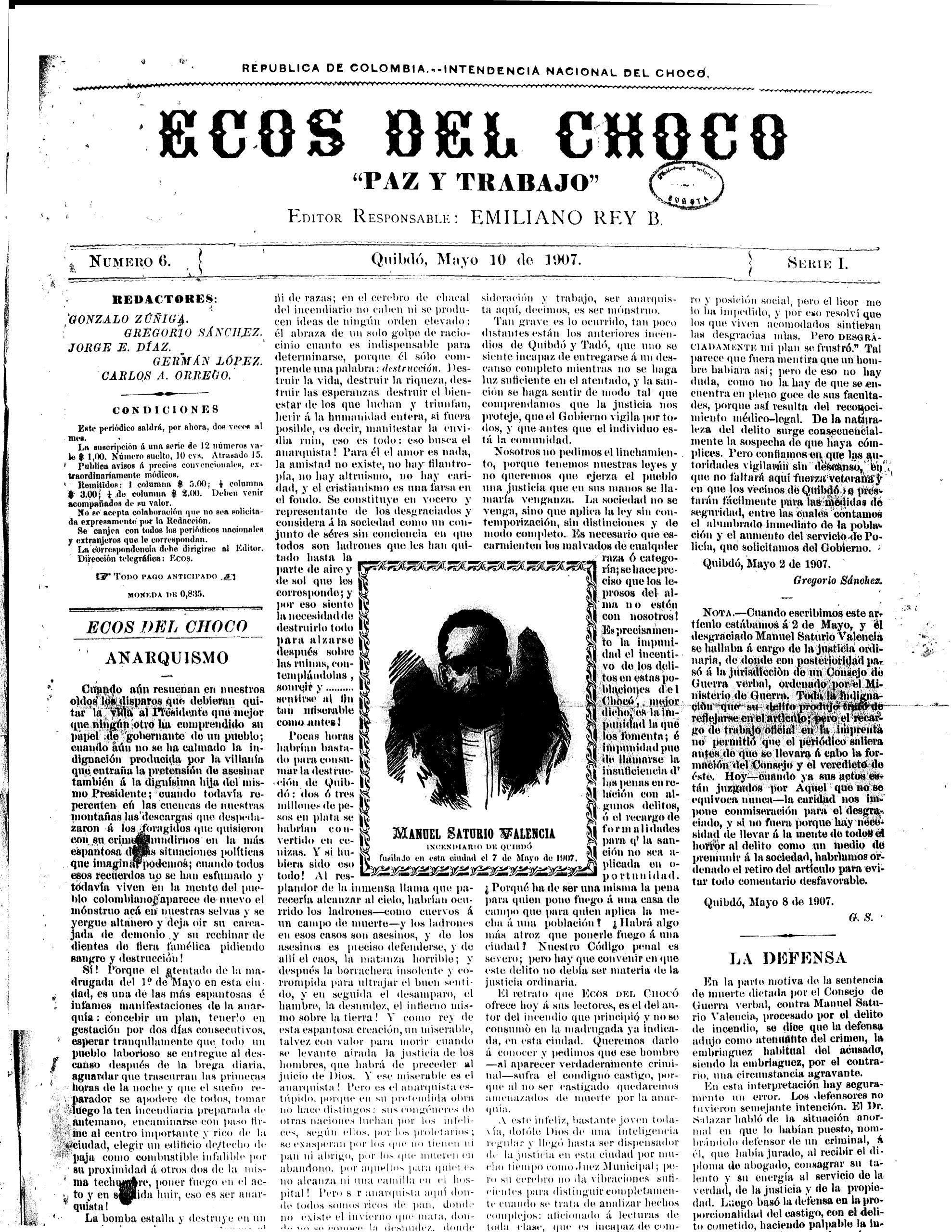 Ecos del Chocó 1907